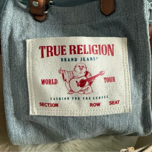 True Religion Women's Tote Bag Buddha Pocket Travel Shoulder Handbag - Picture 2 of 8